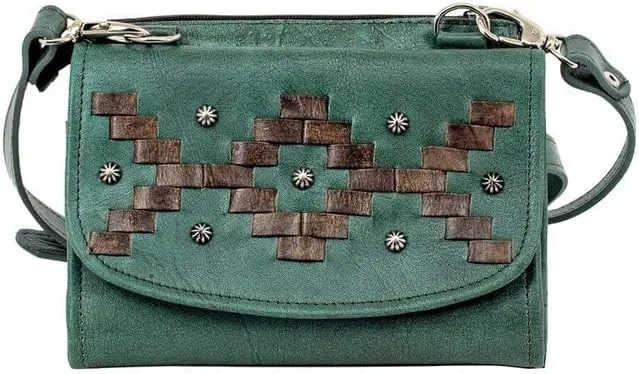 American West Womens Tribal Weave Small Crossbody Bag/Wallet