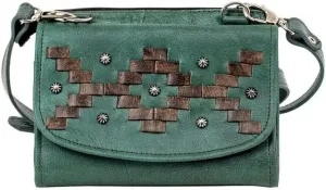 American West Womens Tribal Weave Small Crossbody Bag/Wallet
