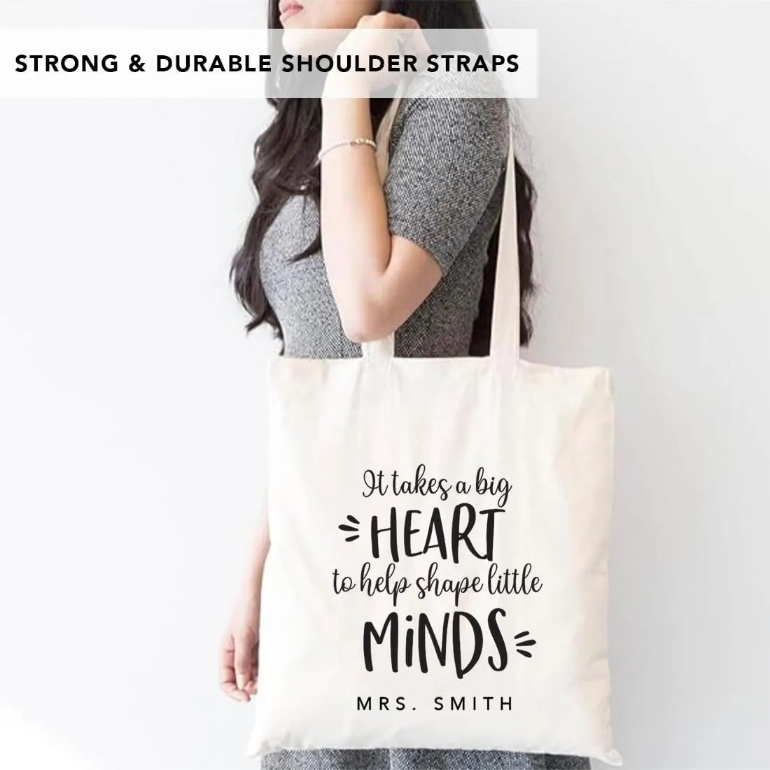 Andaz Press 15" x 15.75" Tote Bags - Best Teacher Gifts for Women