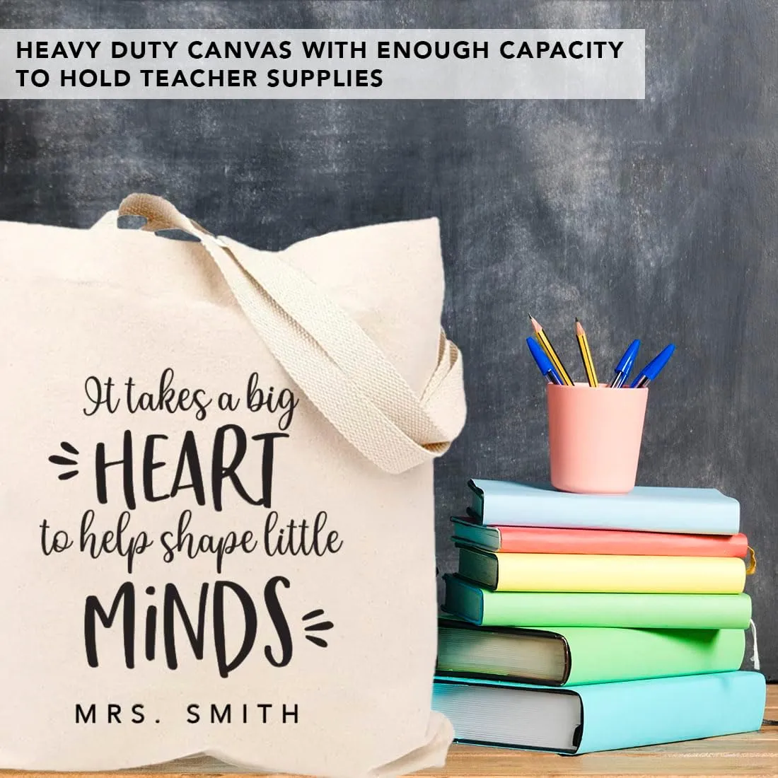 Andaz Press 15" x 15.75" Tote Bags - Best Teacher Gifts for Women