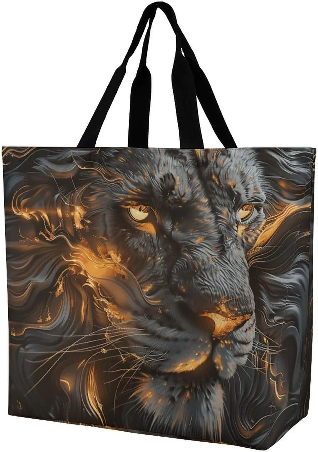 Angel Portrait Style Tote Bags, Reusable Grocery Bags, Large Shopping Bag, Shoulder Bag for Women