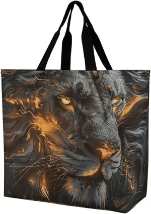 Angel Portrait Style Tote Bags, Reusable Grocery Bags, Large Shopping Bag, Shoulder Bag for Women