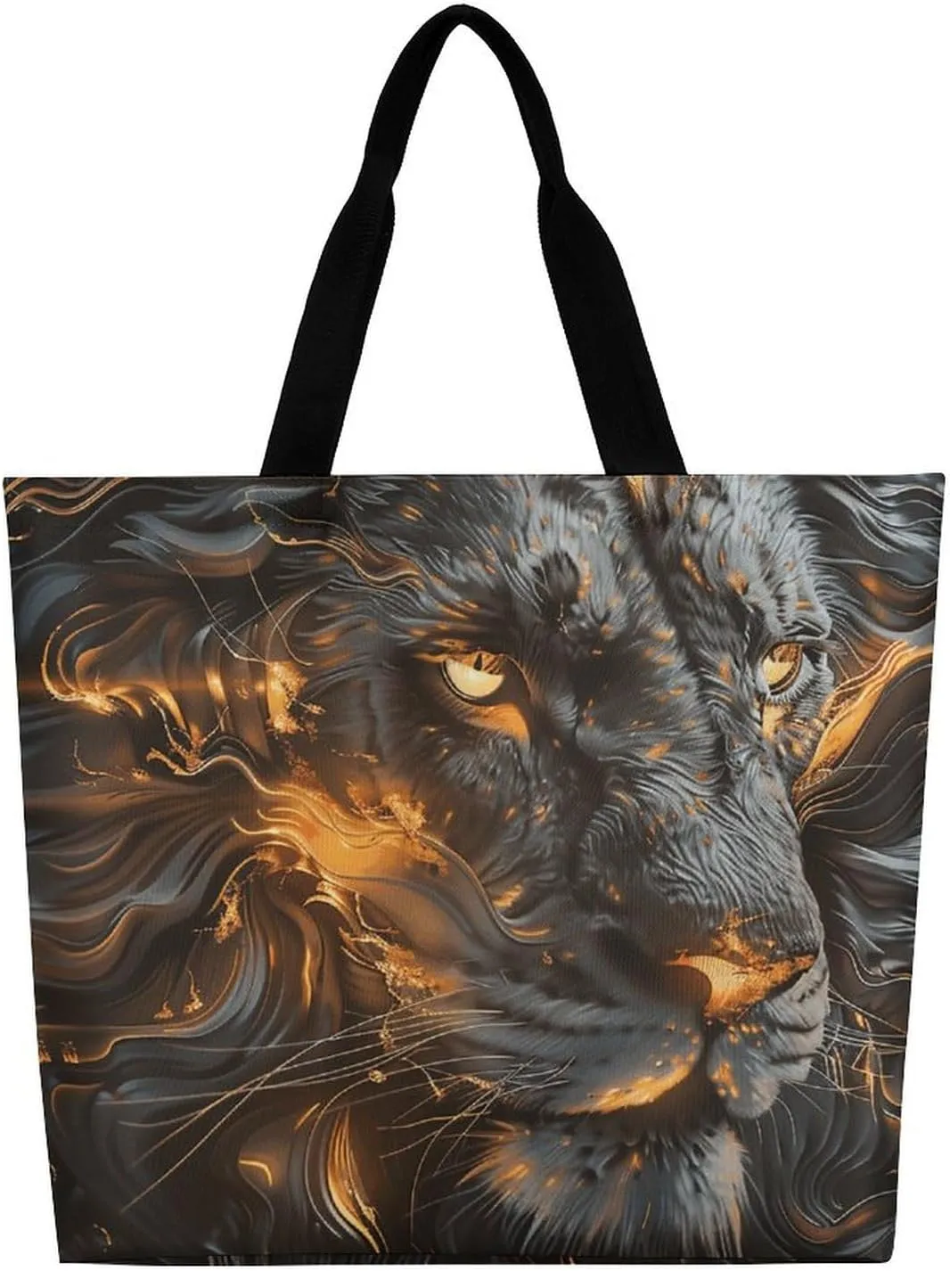 Angel Portrait Style Tote Bags, Reusable Grocery Bags, Large Shopping Bag, Shoulder Bag for Women