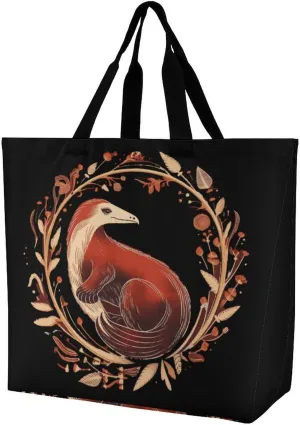 Anteater Print Shoulder Bag Large Capacity Shopping Bag Washable Grocery Bag Handbag for Women Men