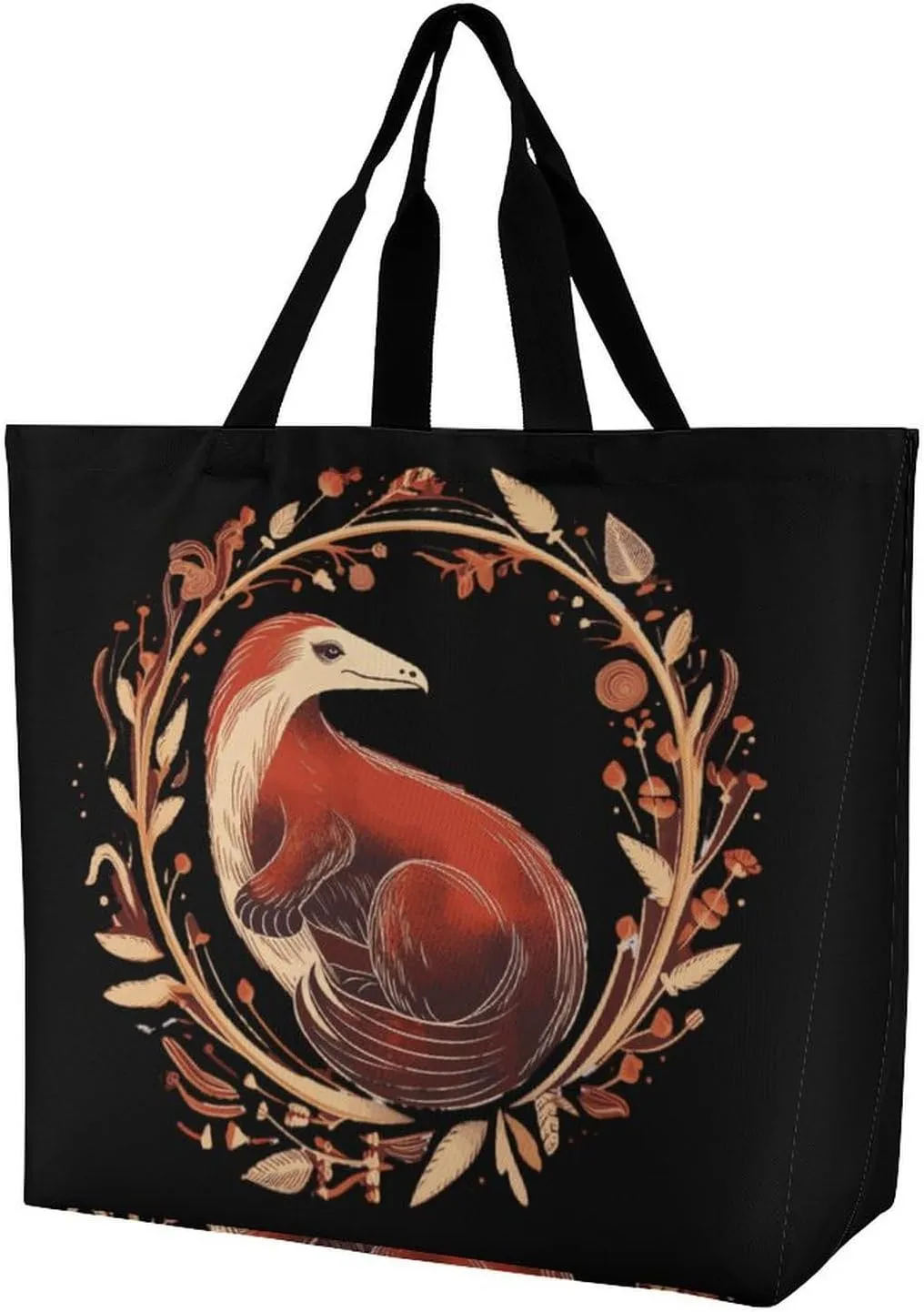 Anteater Print Shoulder Bag Large Capacity Shopping Bag Washable Grocery Bag Handbag for Women Men