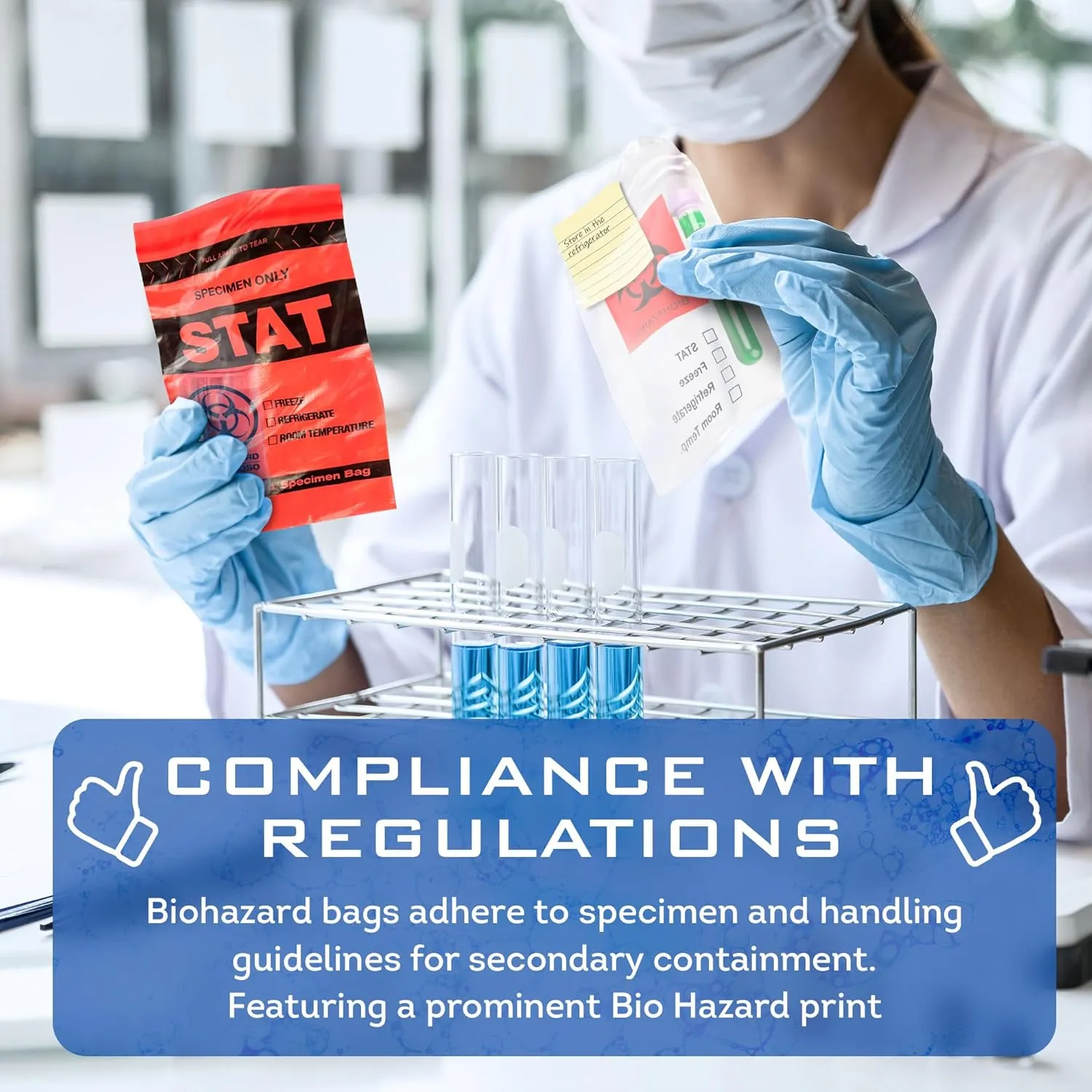 APQ Biohazard Specimen Bags, 6 x 8 Inch. Pack of 100 Clear Zipper Specimen Bags. 3 Wall Polyethylene Specimen Bag. 2 Mils Specimen Biohazard Bag. Biohazard Transport Bag. Biohazard Plastic Bags