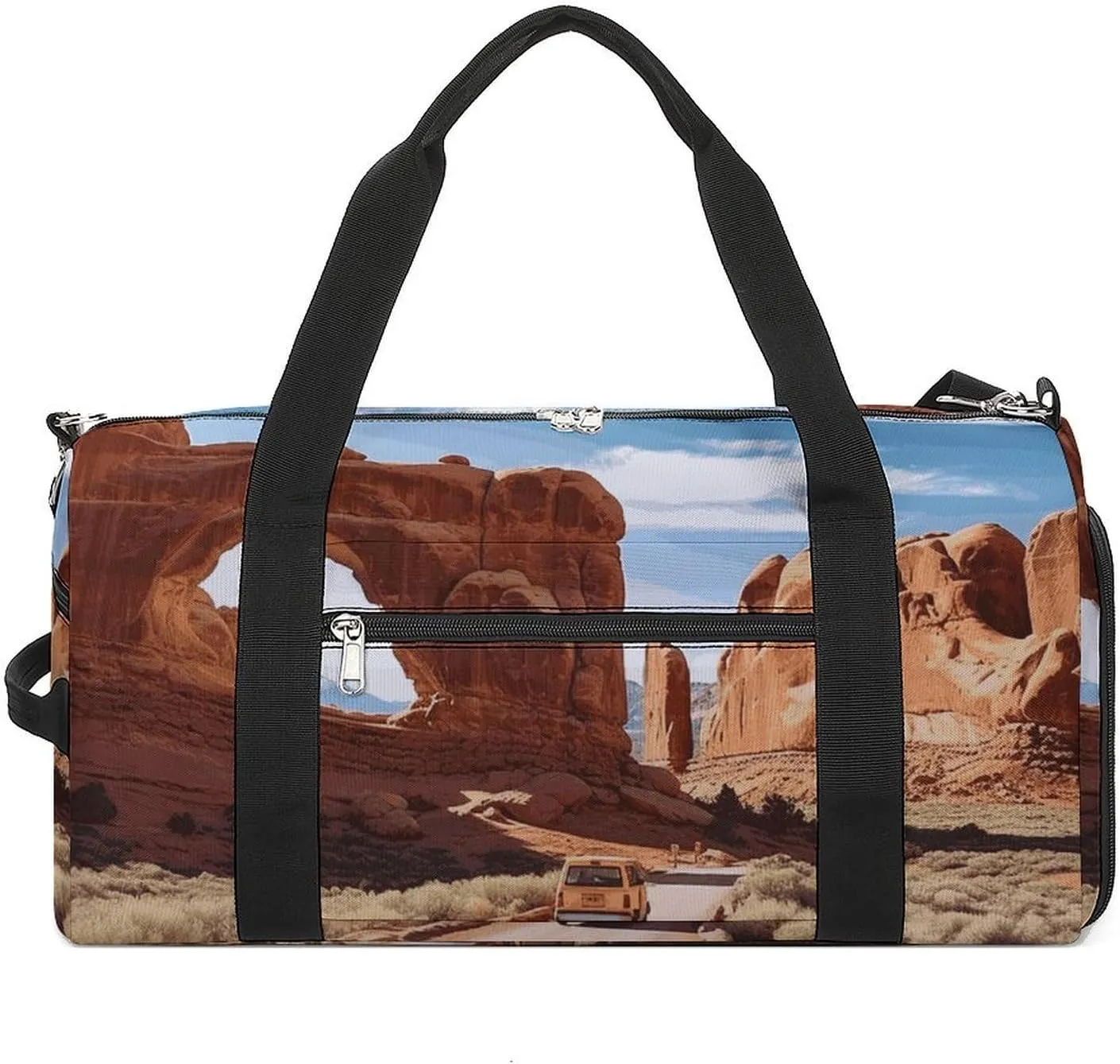 Arches National Park Entrance Gym Bag for Men Women Water Resistant Duffle Bag Travel Lightweight Bag for Travel Sports