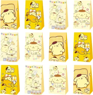 ARHAVI 12 Pcs Pompompurin Party Favor Gift Bags, Pompompurin Birthday Party Supplies for Pompompurin Party Decorations