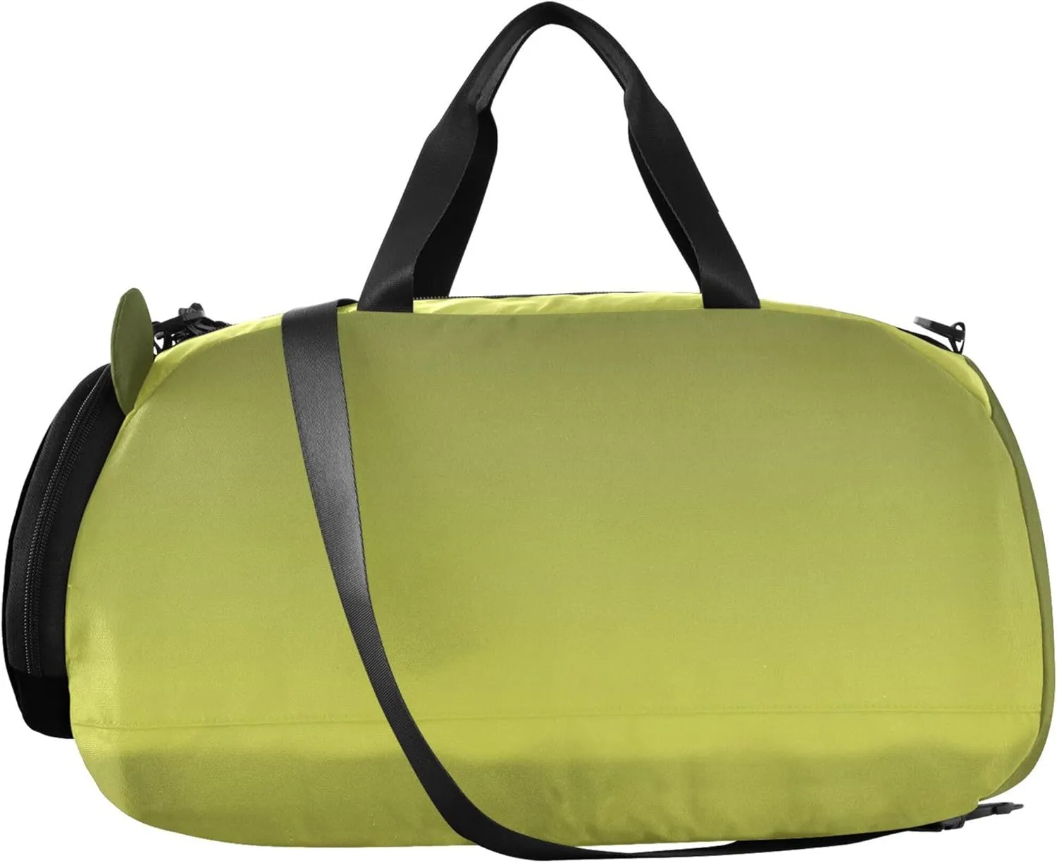 Army Green Yellow Gradient Girls Duffle Bags Travel Tote Overnight Bags Toddler Shoe Compartment Boys Carry on Duffel