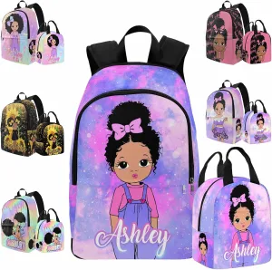 Artsadd Custom School Bag for Daughter Kindergarten with Name, Customized Lovely Girl Daypack for Girls Personalized Schoolbags Book-bag for Girls Granddaughter