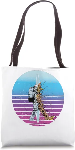 Astronaut portal transformation futuristic digital sci-fi Tote Bag