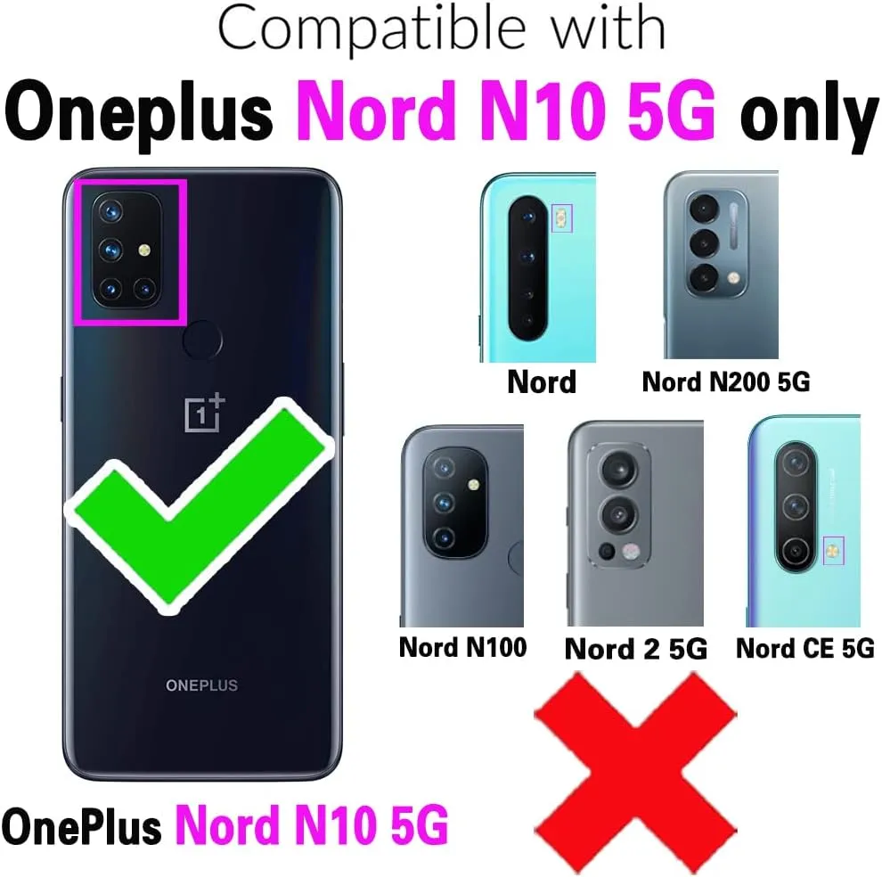 Asuwish Phone Case for OnePlus Nord N10 5G Wallet Cover and Screen Protector Zipper Credit Card Holder Slot Kickstand Flip Cell Accessories One Plus N 10 G5 1 Plus 10N 1plus One  N105G Women Men Blue