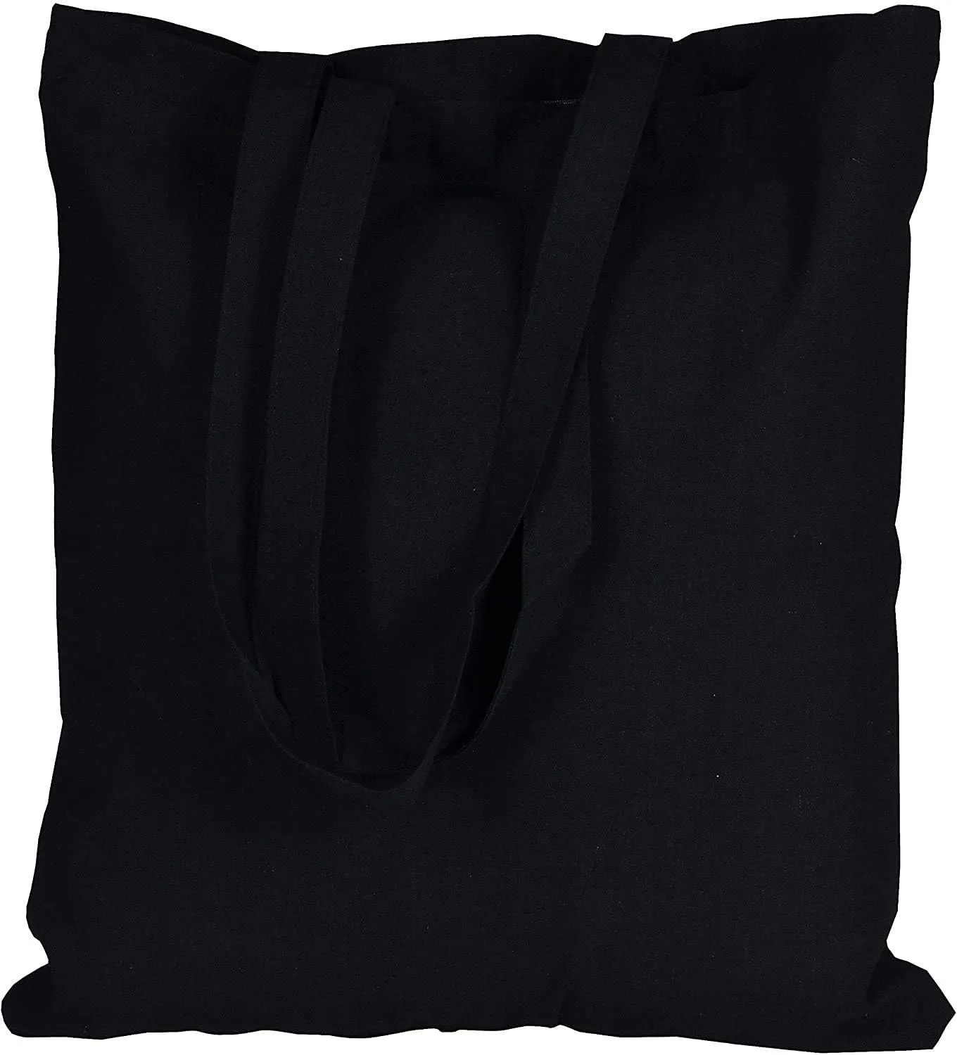 ATMOS GREEN 12 Pack 15 X 16 inch with 27" long handle BLACK Color 5.5 Oz Recycled cotton reusable grocery bags ecofriendly super strong great choice for Promotion Branding MADE in INDIA