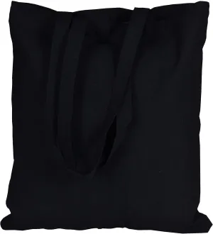 ATMOS GREEN 12 Pack 15 X 16 inch with 27" long handle BLACK Color 5.5 Oz Recycled cotton reusable grocery bags ecofriendly super strong great choice for Promotion Branding MADE in INDIA