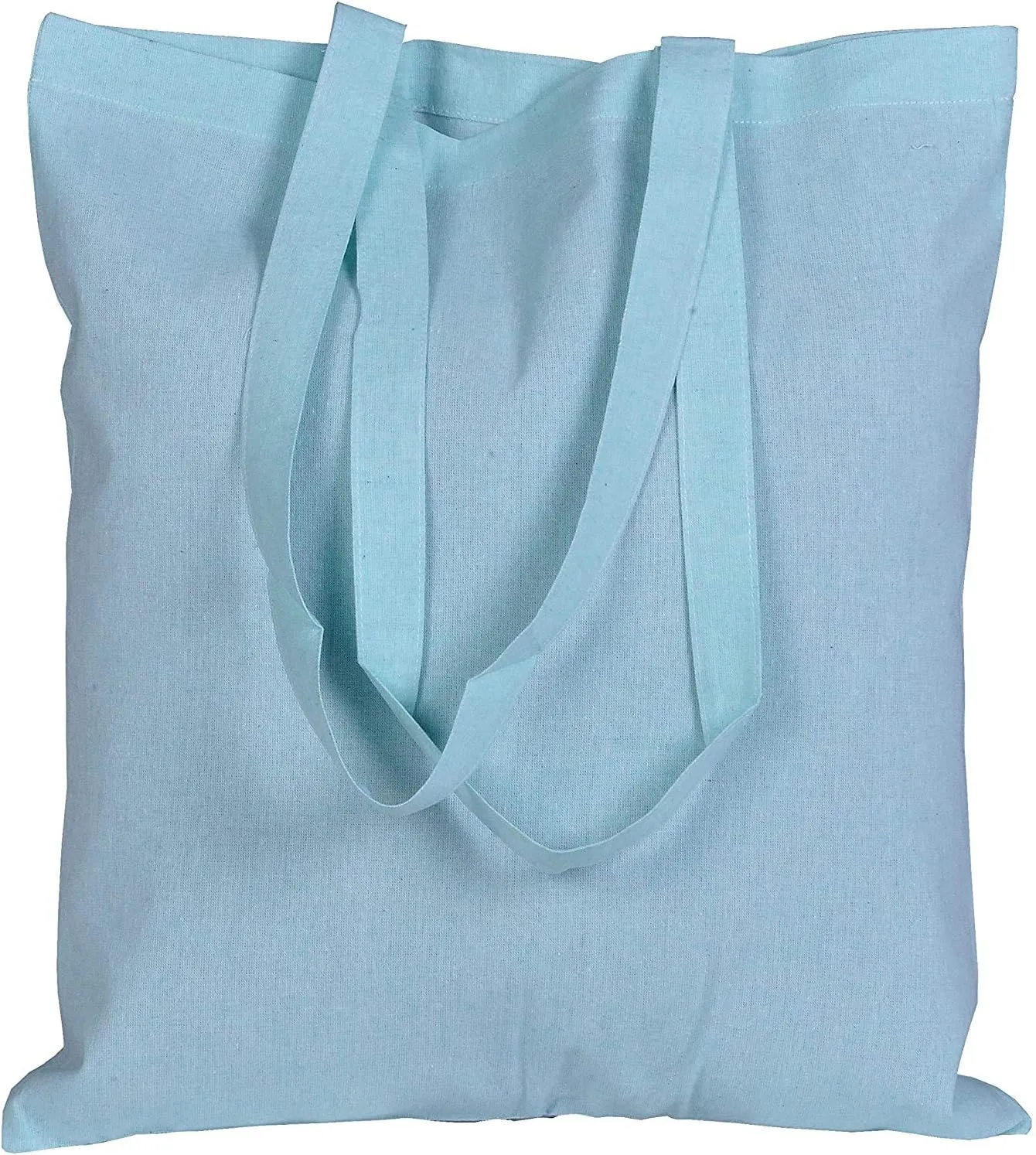 Atmos Green 20 pack 15 X 16 inch with long handle ASSORTED Colors 5.5 oz Recycled cotton canvas reusable grocery bags eco friendly super strong MADE in INDIA