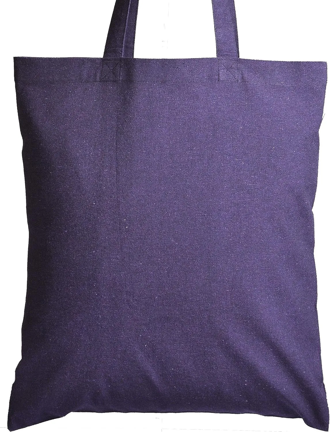 ATMOS GREEN 5 Pack 15 X 16 inch with 27" Long Handle Egg Plant Color 5.5 Oz Recycled Reusable Cotton Grocery Bags eco Friendly Super Strong Great Choice for Schools Promotion Branding Made in India
