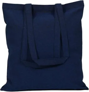 ATMOS GREEN 5 pack 15 X 16 inch with 27" long handle INDIGO Color 5.5 Oz Recycled Reusable cotton grocery bags eco friendly super strong great choice for schools promotion branding MADE in INDIA