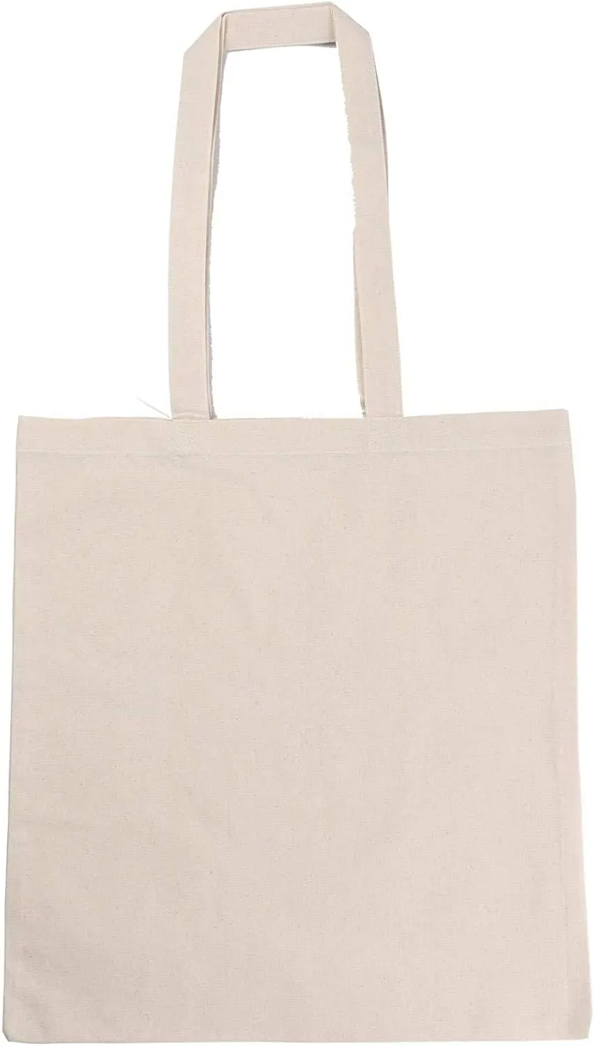 Atmos Natural 200 pack 15 X 16 inch with 27" handle Recycled Color 5 Oz Recycled cotton reusable grocery bags ecofriendly super strong great choice for school promotion branding MADE in INDIA