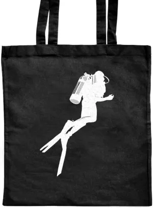 Azeeda 'Scuba Diver' Classic Black Tote Shopper Bag (ZB00008438)