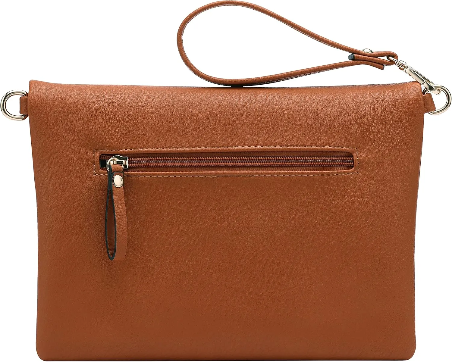 B BRENTANO Fold-Over Envelope Wristlet Clutch Crossbody Bag with Tassel Accents