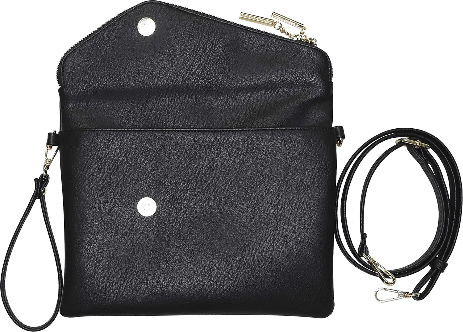 B BRENTANO Fold-Over Envelope Wristlet Clutch Crossbody Bag with Tassel Accents