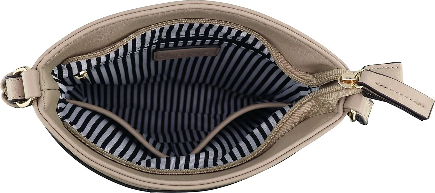 B BRENTANO Vegan Medium Crossbody Handbag Purse