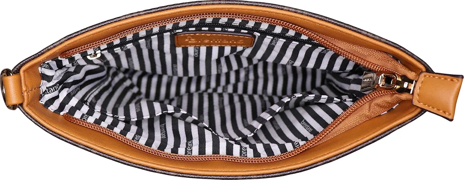 B BRENTANO Vegan Medium Crossbody Handbag Purse