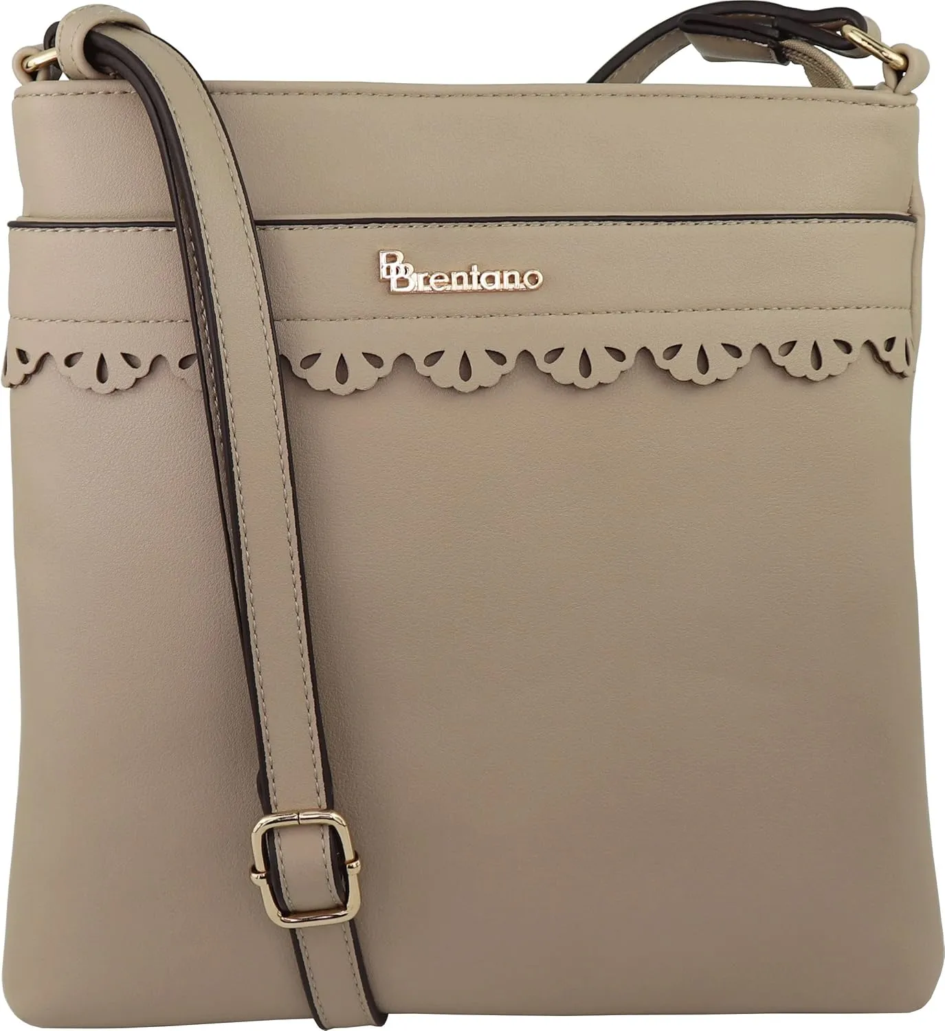 B BRENTANO Vegan Medium Crossbody Handbag Purse