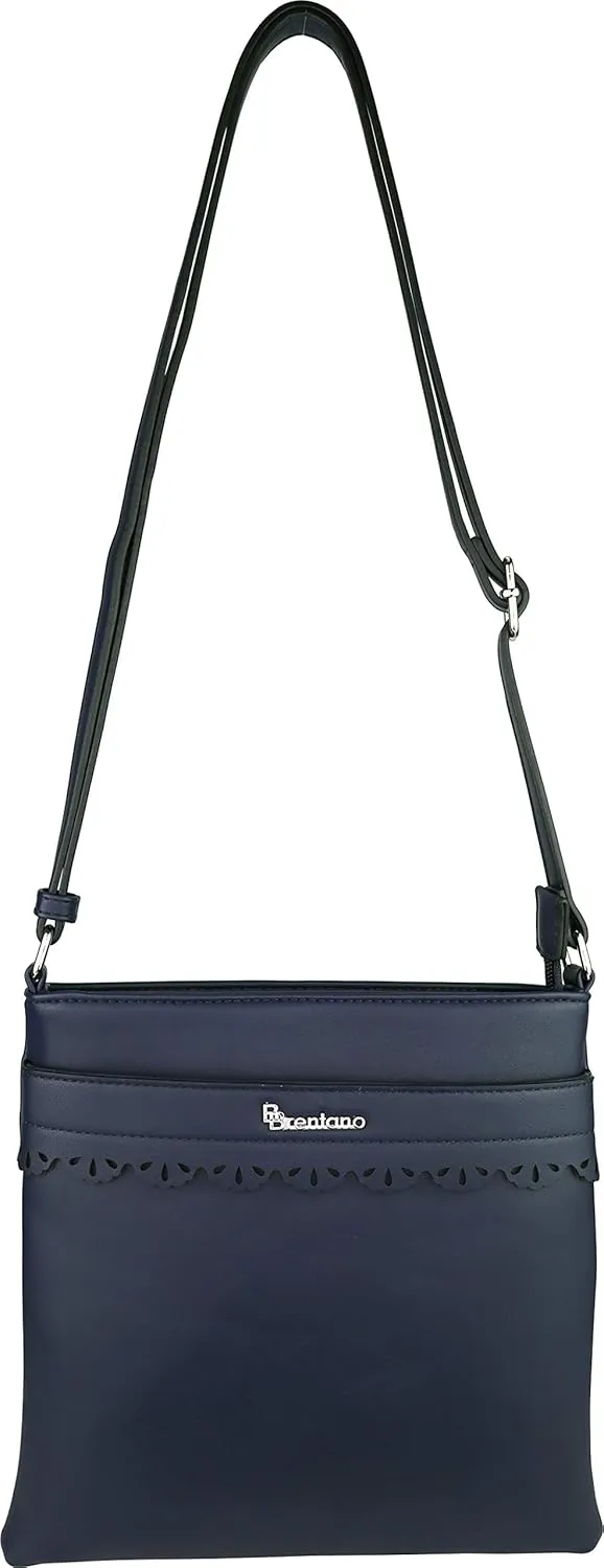 B BRENTANO Vegan Medium Crossbody Handbag Purse