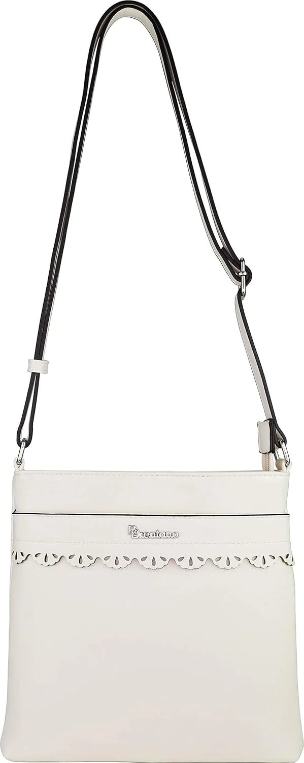 B BRENTANO Vegan Medium Crossbody Handbag Purse