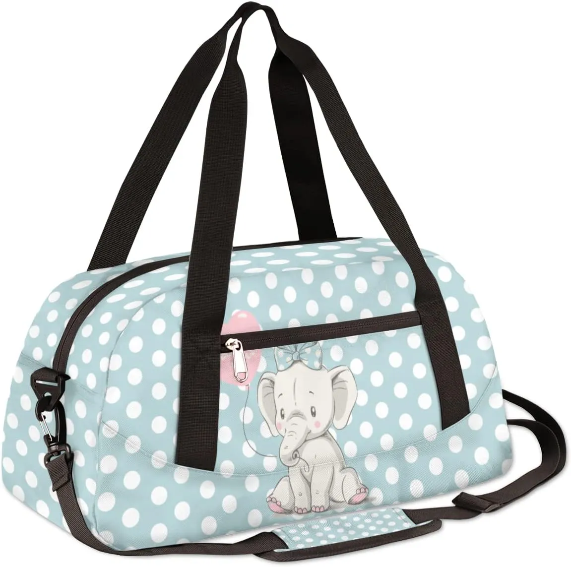 Baby Elephant Kids Duffel Bag for Girls Boys Teens, Blemishes Dance Bag Overnight Small Duffel Bag Carry On Weekend Sports Gym Travel Bag for School Practice Gymnastics Ballet