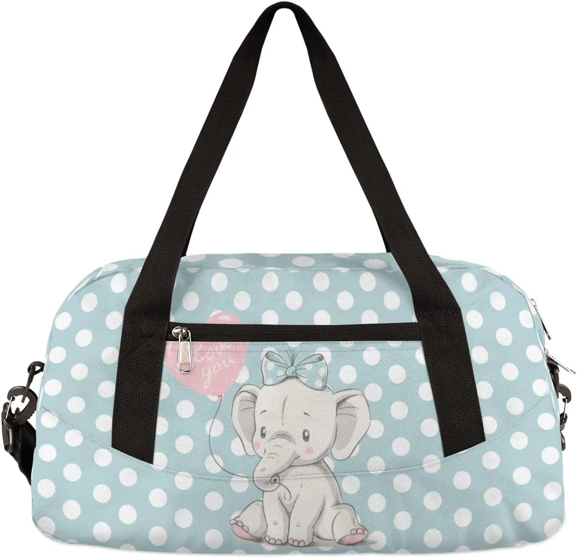 Baby Elephant Kids Duffel Bag for Girls Boys Teens, Blemishes Dance Bag Overnight Small Duffel Bag Carry On Weekend Sports Gym Travel Bag for School Practice Gymnastics Ballet
