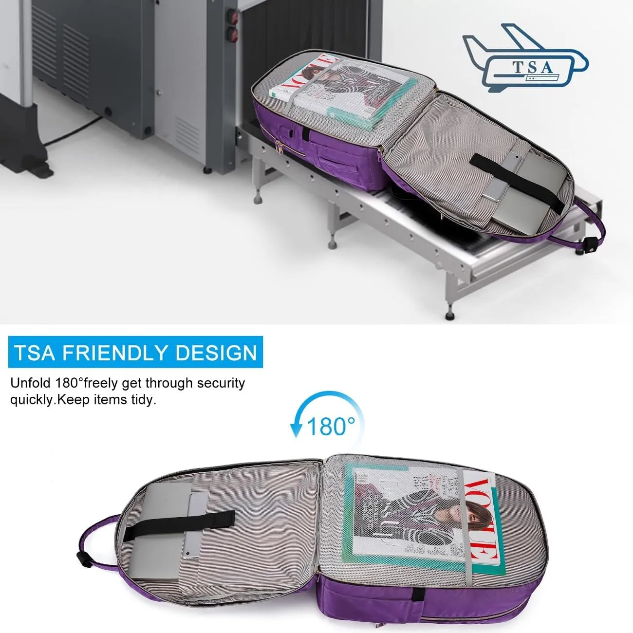 Backpack for Women and Teen Girls,School Backpack TSA Laptop Bookbag with USB for College University Students Business Office Work Travel