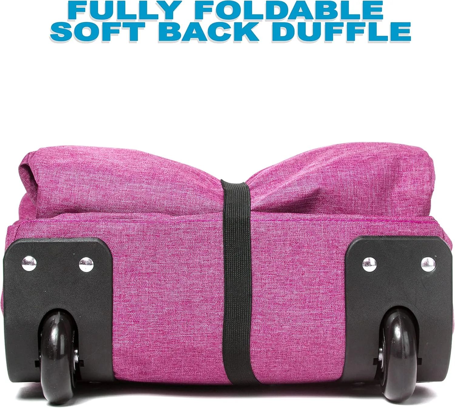 Bago Rolling Duffle Bag with Wheels - 31" 120L Foldable Weekender Bag, Waterproof Travel Duffel Bag, Heavy Duty lightWeight Duffle Bag for Traveling, Rolling Duffel Bag with Wheels (SnowPink)