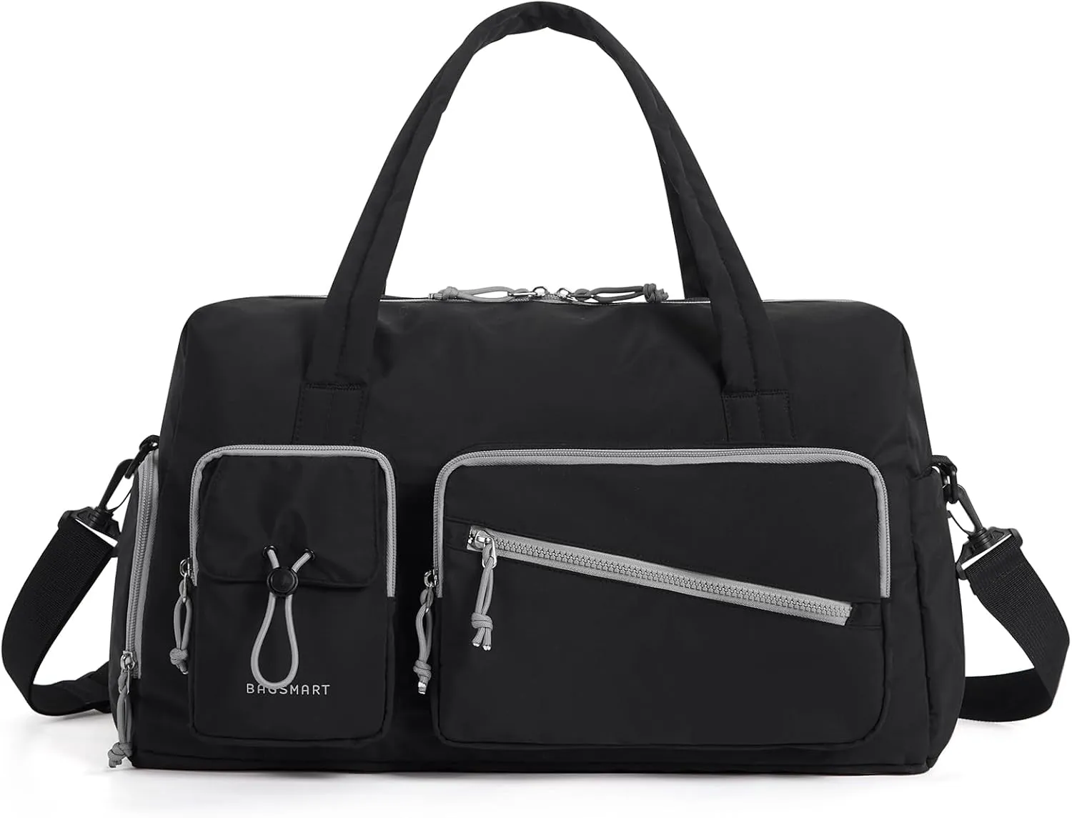BAGSMART Gym Bag with Shoe Compartment - 29L Personal Travel Duffle Bag for Women & Men - Weekender Overnight Carry On Bag