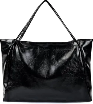 BAKUN Oversize Large Faux Leather Women Tote Handbag Big Capacity Laptop Shoulder Bag, Shopper Handbag for School Work Travel