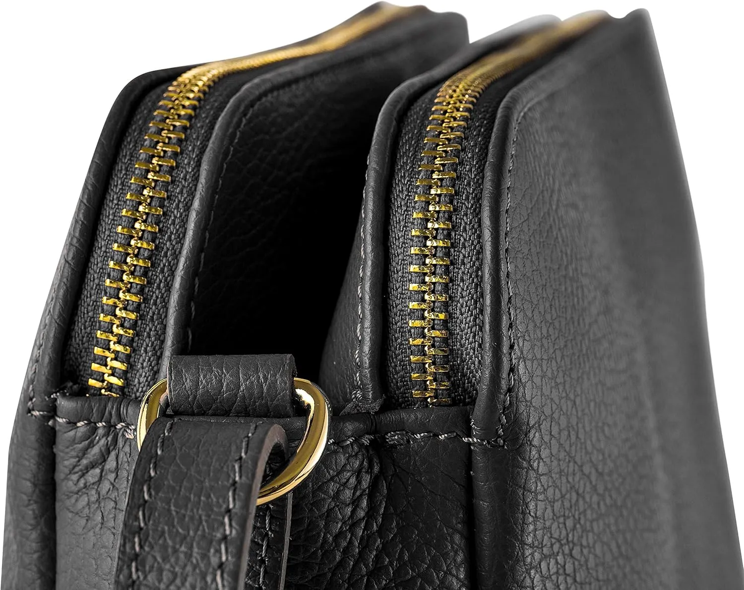 Baroncelli Crossbody Bag Made in Italy with Long Stripe Genuine Italian Soft Leather