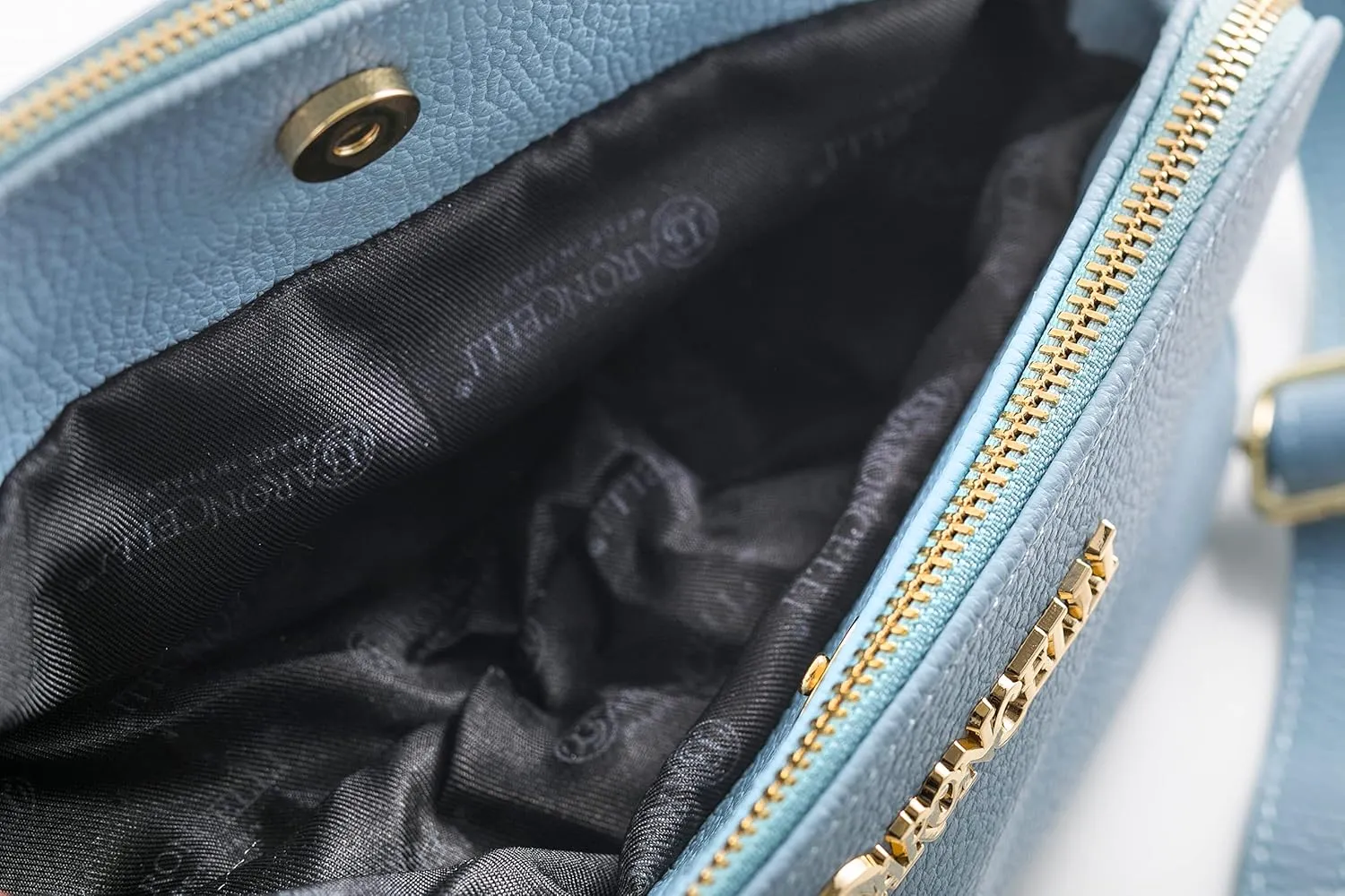 Baroncelli Crossbody Bag Made in Italy with Long Stripe Genuine Italian Soft Leather