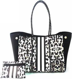 Beach Bags for Women Neoprene Tote Bag Big Waterproof Fashion Comes with Pouch Travel Shoulder Bags