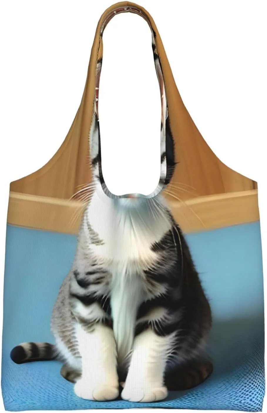 Bedroom kitten Printed canvas bag-suitable for shopping bags, fashionable women's bags