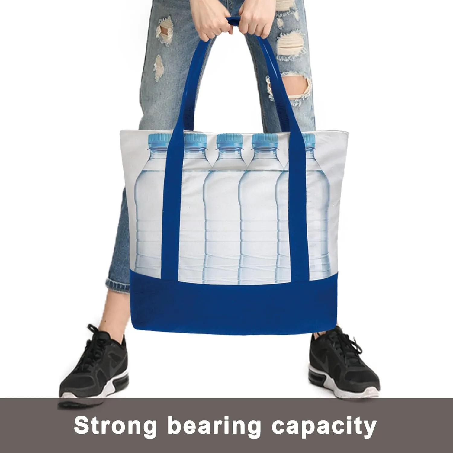 BeeGreen 3,6,8,12 Pack 12OZ Canvas Tote Bags for Women Large DIY Tote Bags Bulk with Handles