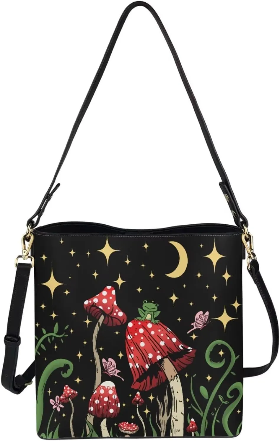 Belidome Bucket Bag Women Handbag PU Leather Shoulder Bag Crossbody Purses for Shopping Travel Party Gym Casual