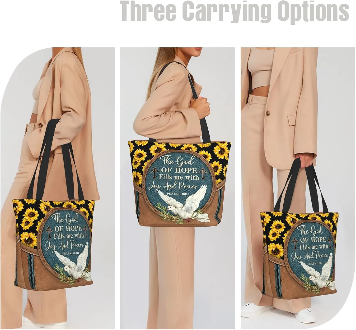Bible Tote Bags For Women Christian Tote Bags For Women Bible Bag Religious Shoulder Bag Scripture Reusable Grocery Bag