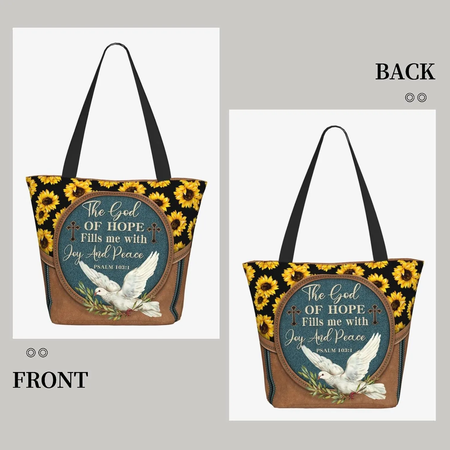 Bible Tote Bags For Women Christian Tote Bags For Women Bible Bag Religious Shoulder Bag Scripture Reusable Grocery Bag