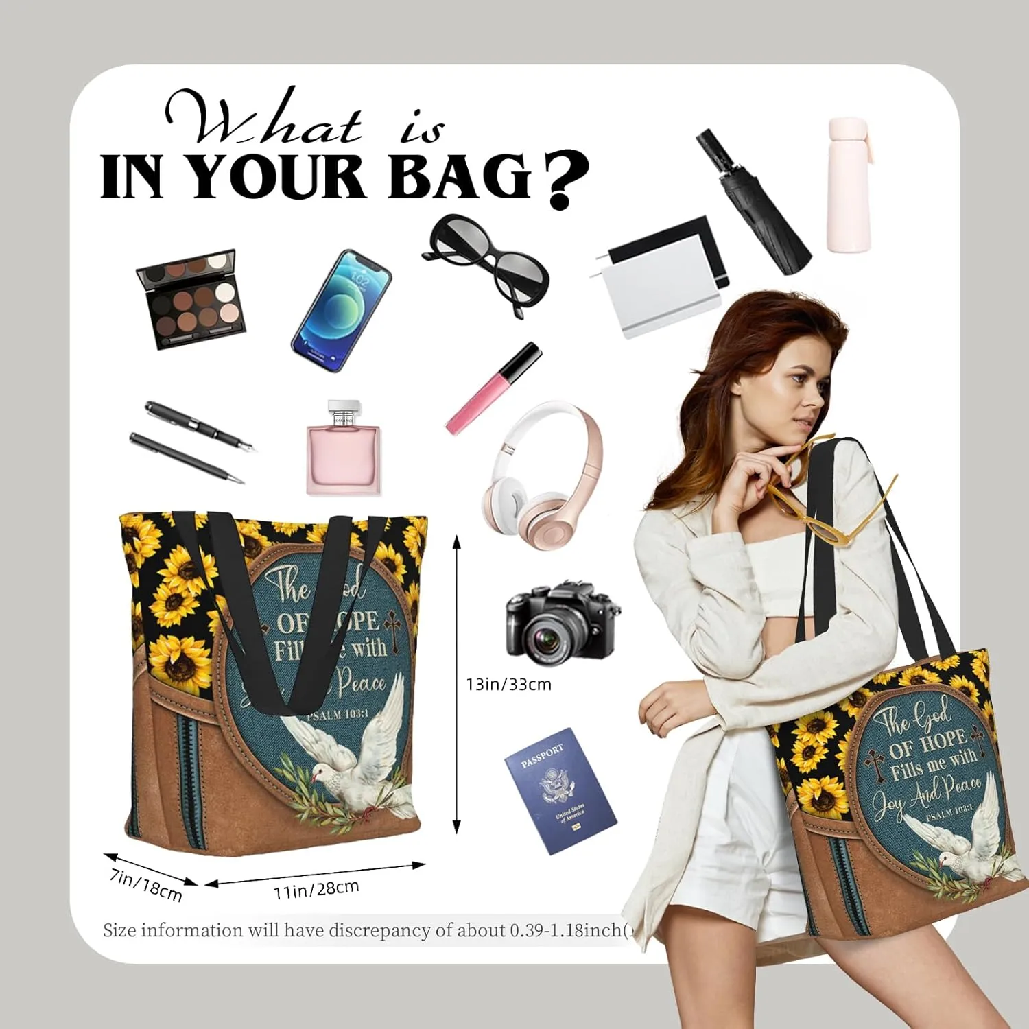 Bible Tote Bags For Women Christian Tote Bags For Women Bible Bag Religious Shoulder Bag Scripture Reusable Grocery Bag