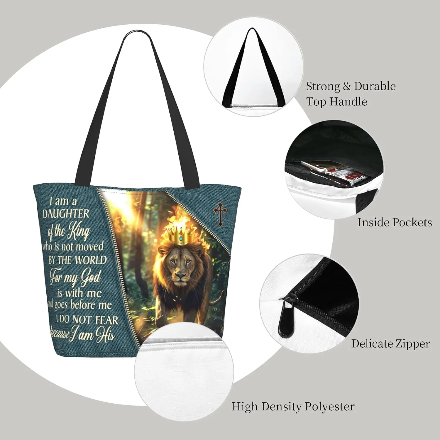 Bible Tote Bags For Women Christian Tote Bags For Women Bible Bag Religious Shoulder Bag Scripture Reusable Grocery Bag