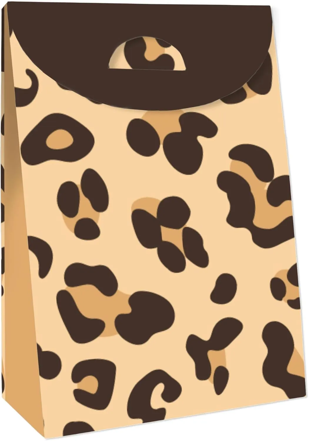 Big Dot of Happiness Leopard Print - Cheetah Gift Favor Bags - Party Goodie Boxes - Set of 12
