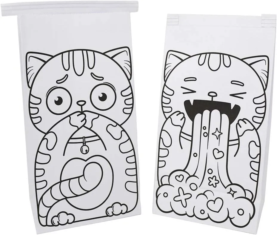 BIG FUDGE Sick Bags for Car Travel - 50pcs of 24 x 15 cm Vomit or Throw Up Bags - Disposable Motion Sickness Bag for Kids & Adults Emesis