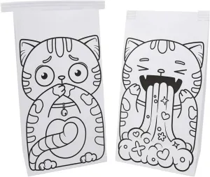 BIG FUDGE Sick Bags for Car Travel - 50pcs of 24 x 15 cm Vomit or Throw Up Bags - Disposable Motion Sickness Bag for Kids & Adults Emesis