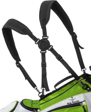 BIG TEETH Pro Golf Bag Strap,Adjustable Padded Bag Strap Replacement, Golf Double Shoulder Bag Straps (For 3-point or 4-point golf bag)